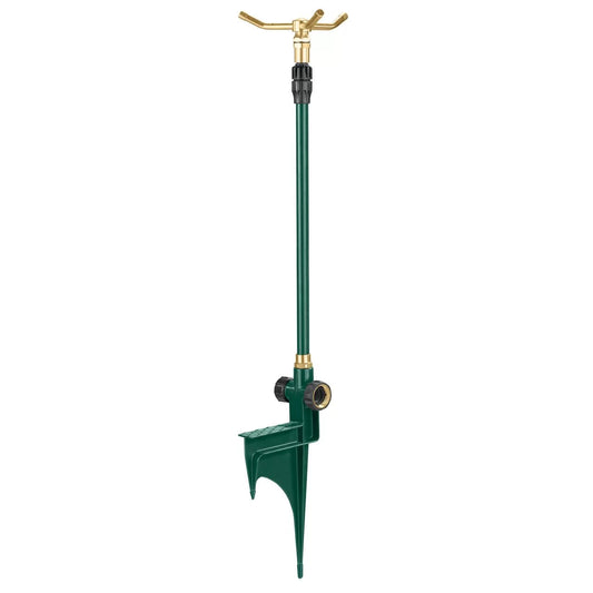 Irrigation 3-Arm Rotating Sprinkler on Telescoping Step Spike