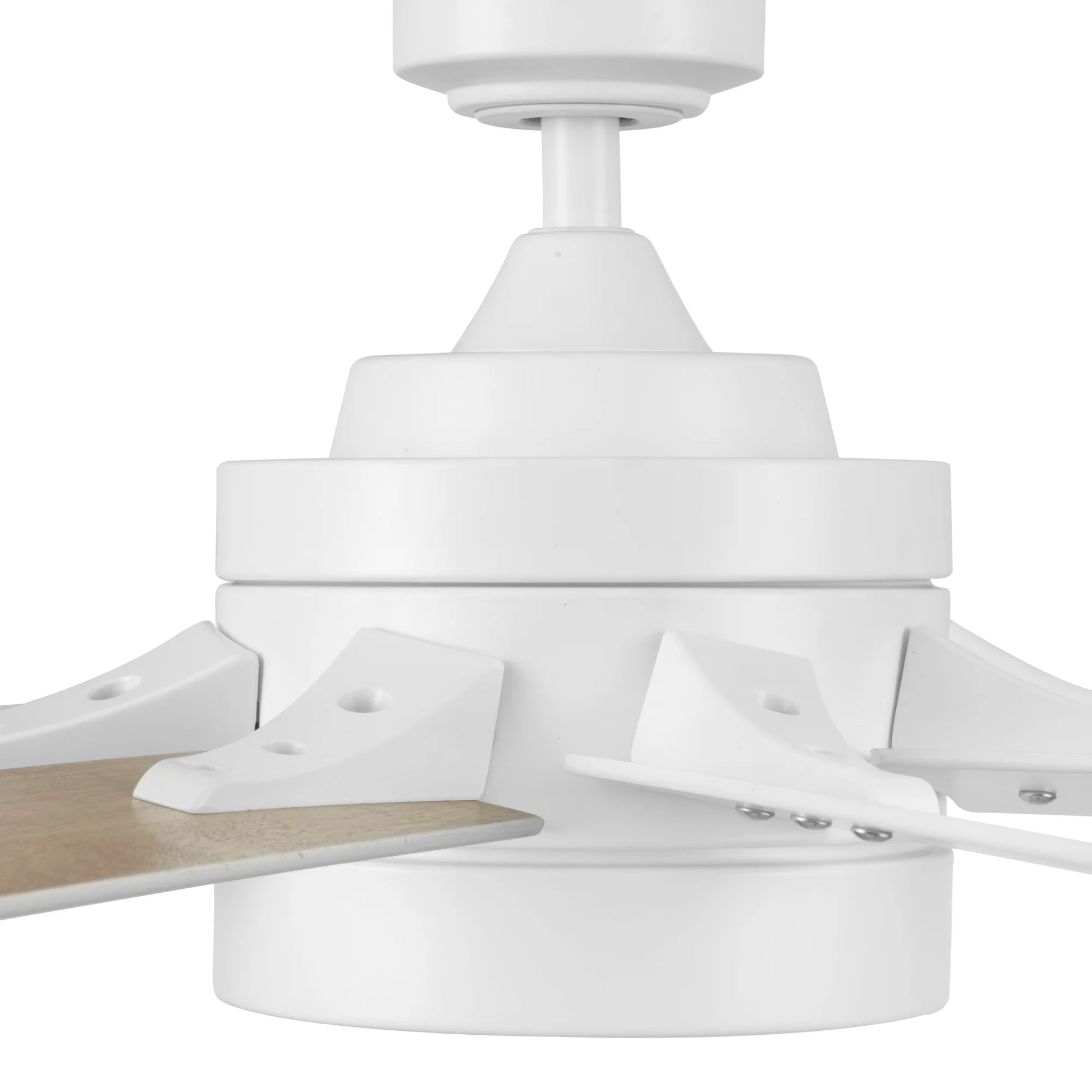 62" White Large Room Indoor Ceiling Fan with Light, 8 Blades, Remote & Reverse Airflow