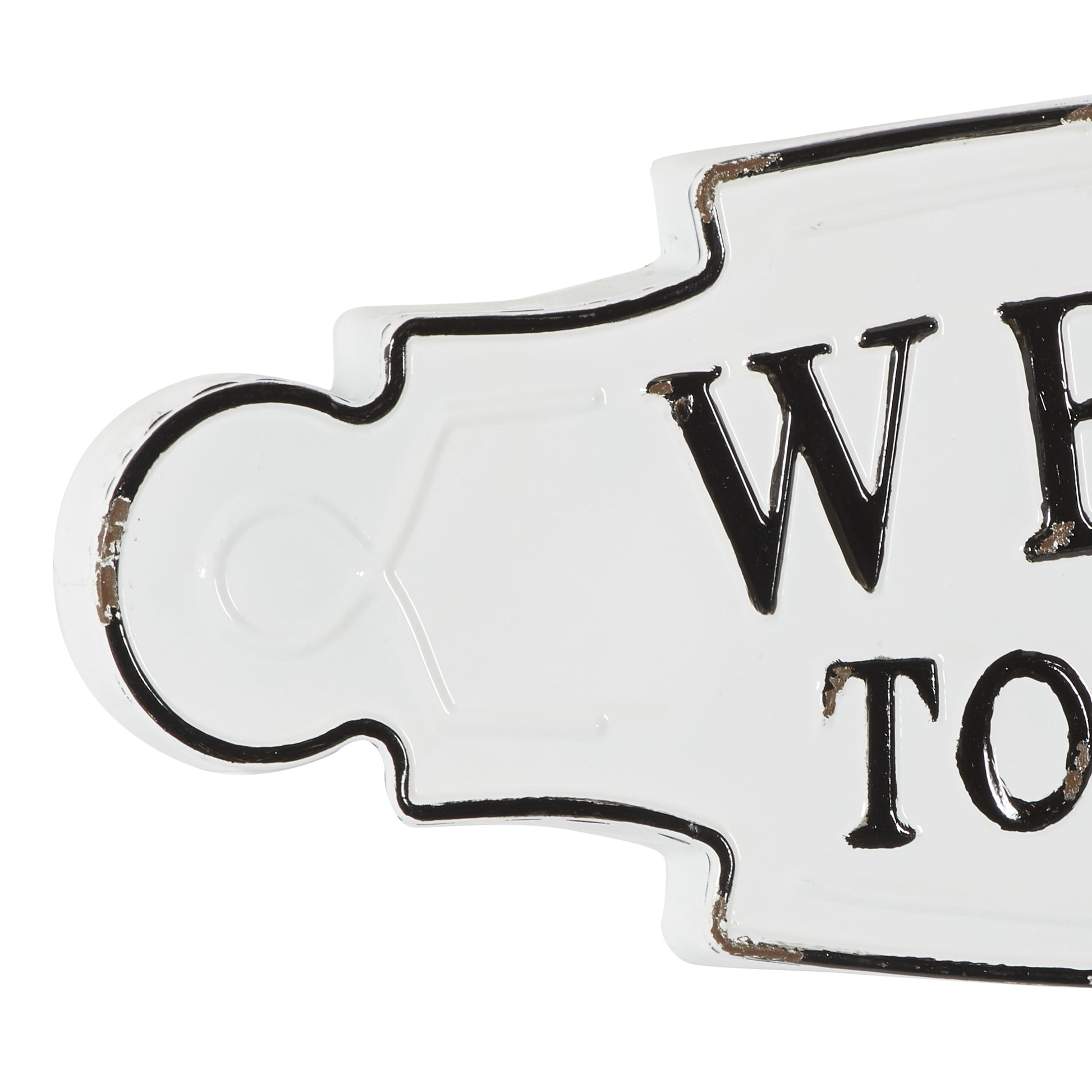 Indoor Black Iron Welcome Sign Wall Decor, Set of 1