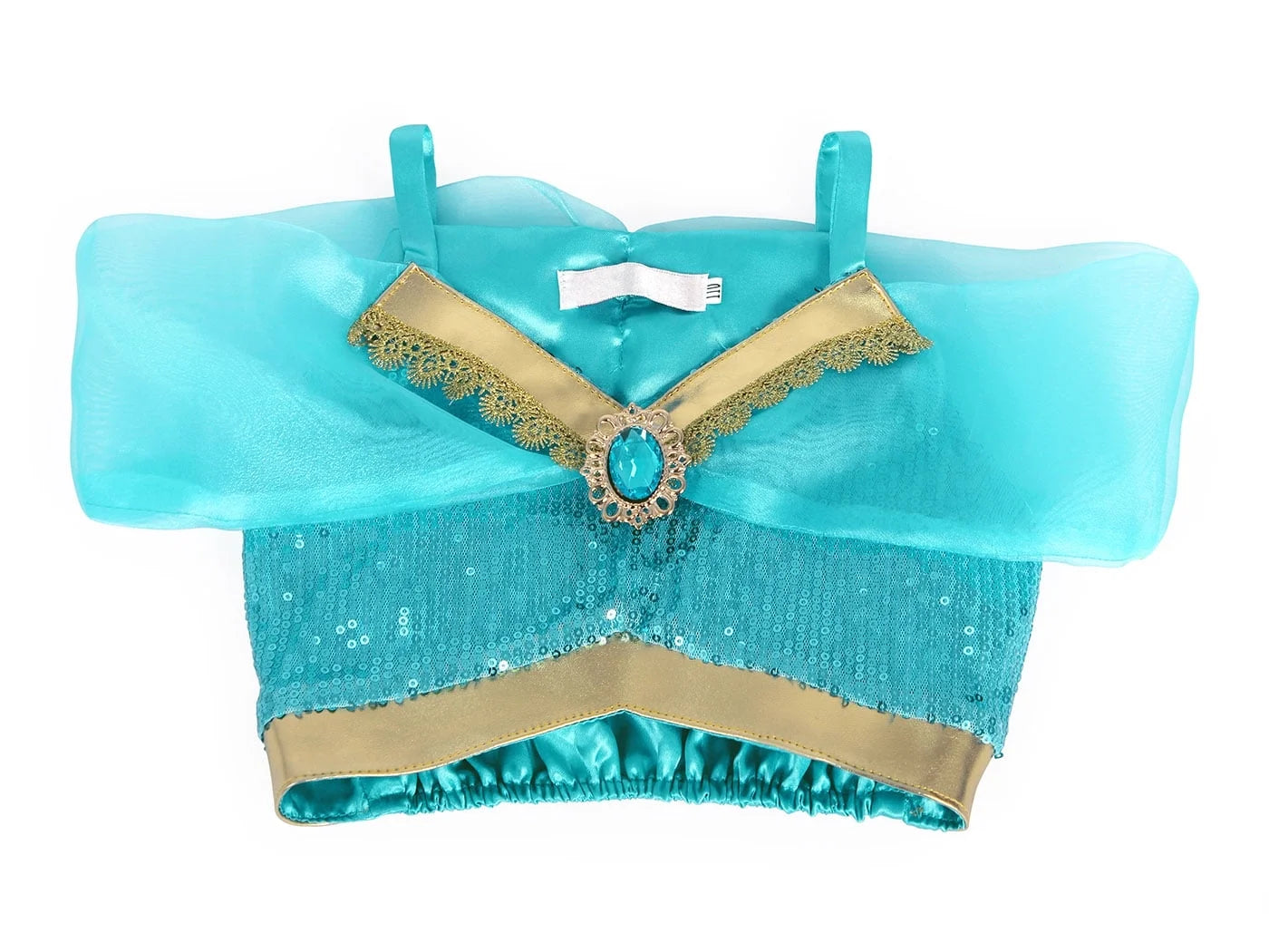Jasmine Costume for Girls Sequined Princess Dress up Blue with Accessories