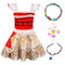 Moana Princess Dress for Little Girls Ocean Adventure Costume Cosplay with Accessories 9-10 Years