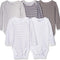 Baby and Toddler Ultimate Flexy Long Sleeve Bodysuit (5 Pack)