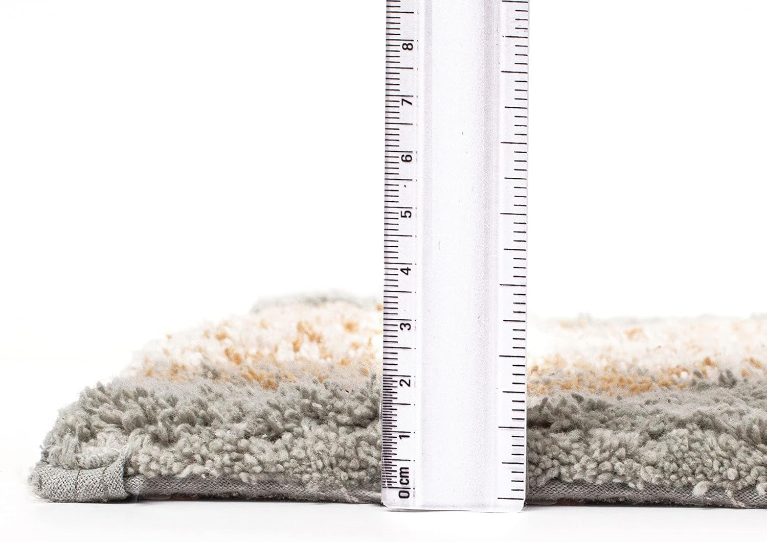 Bathroom Rugs Set 2Piece in 100%Cotton Albany Inspired Bath Rugs 21X32/17X34,Grey Beige Combo,Anitskid Bath Rugs Set,Cotton Bath Mat,Cotton Bath Rugs,Soft Absorbent Machine Washable,Non Slip Bath Rug