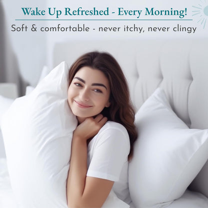 Twin Size Sheet Set - 100% Cotton 500 Thread Count, Cooling Deep Pocket Bed Sheets with Fitted Elastic Sheet, Extra Soft Luxury Hotel Quality - Ivory