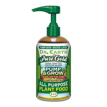 Pure Gold Pump & Grow All Purpose Plant Food, 1-1-1 Fertilizer, 8 Oz.