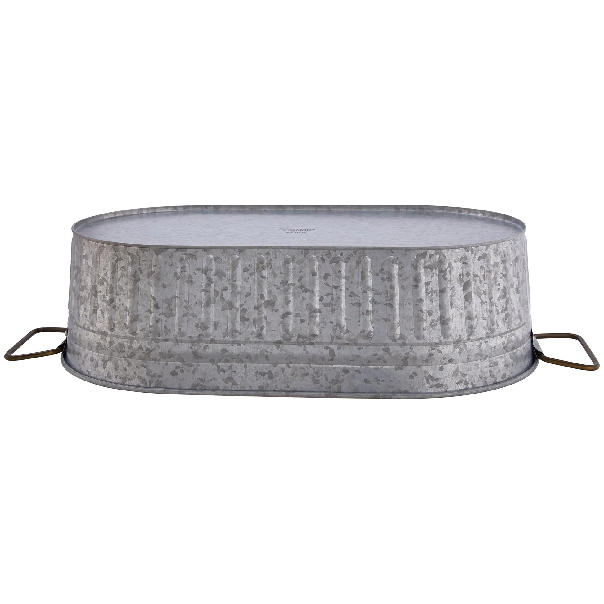 - BH28-056-099-21 Oval Galvanized Tub, 20.27" L X 11.22" W X 5.7" H