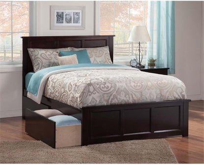 AFI Madison Queen Storage Platform Bed in Espresso