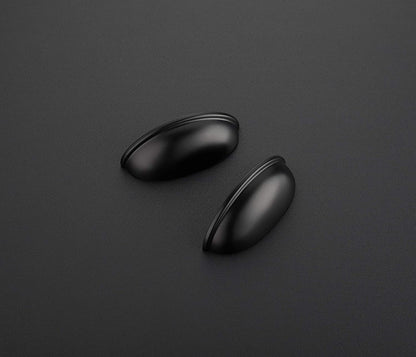 15 Pack 3" Drawer Pulls Flat Black Cabinet Cup Pulls Kitchen Hardware Cabinet Handles Drawer Handles Knobs 3 Inch Hole Center