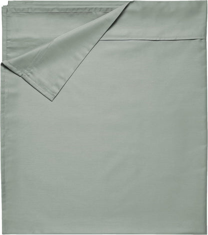 Soft Queen Flat Sheet Cotton Durable, 100% Cotton Sheet, 400 Thread Count Sateen, Smooth & Breathable Hotel Quality Top Sheet Only (Sage Green)