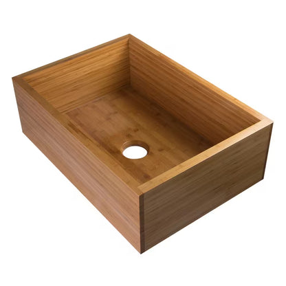 Farmhouse/Apron-Front Bamboo 30 In. Single Bowl Kitchen Sink