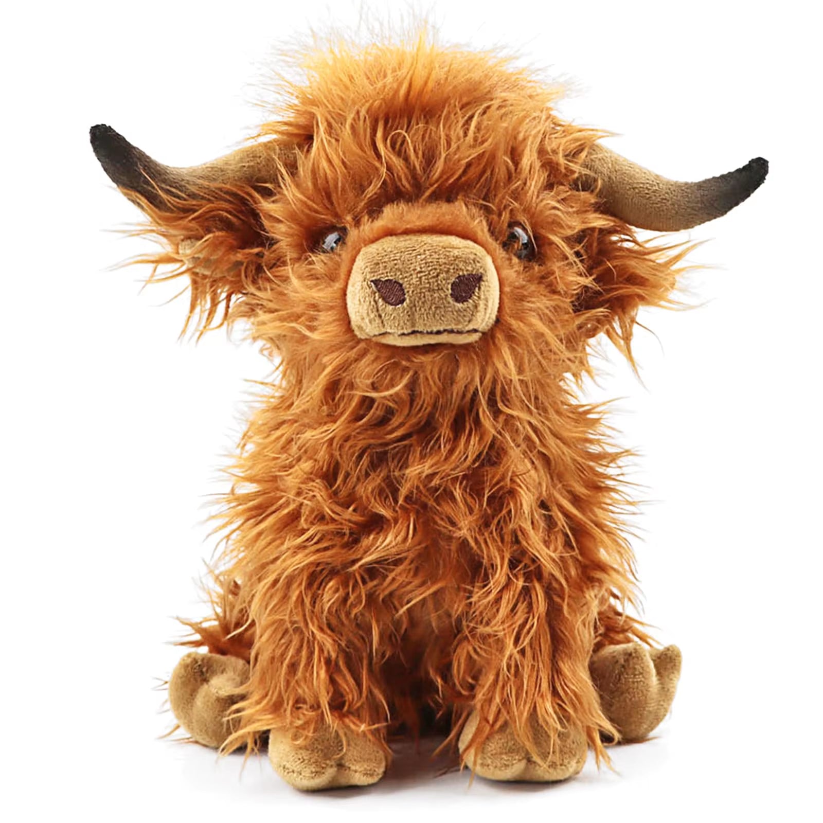 25Cm Simulation Highland Cow Plush Animal Doll Soft Stuffed Highland Cow Plush Toy Kawaii Kids Baby Gifts Toy Home Room Decor