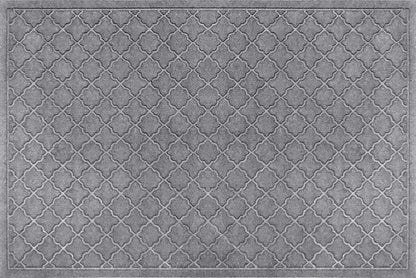 Waterhog Door Mat, 3' X 5' Made in USA, Durable and Decorative Floor Covering, Skid Resistant, Indoor/Outdoor, Water-Trapping, Cordova Collection, Medium Grey