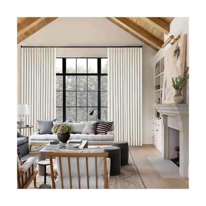 Natural Cream Linen Black Out Curtains 120 Inch Long for Living Room Bedroom ...