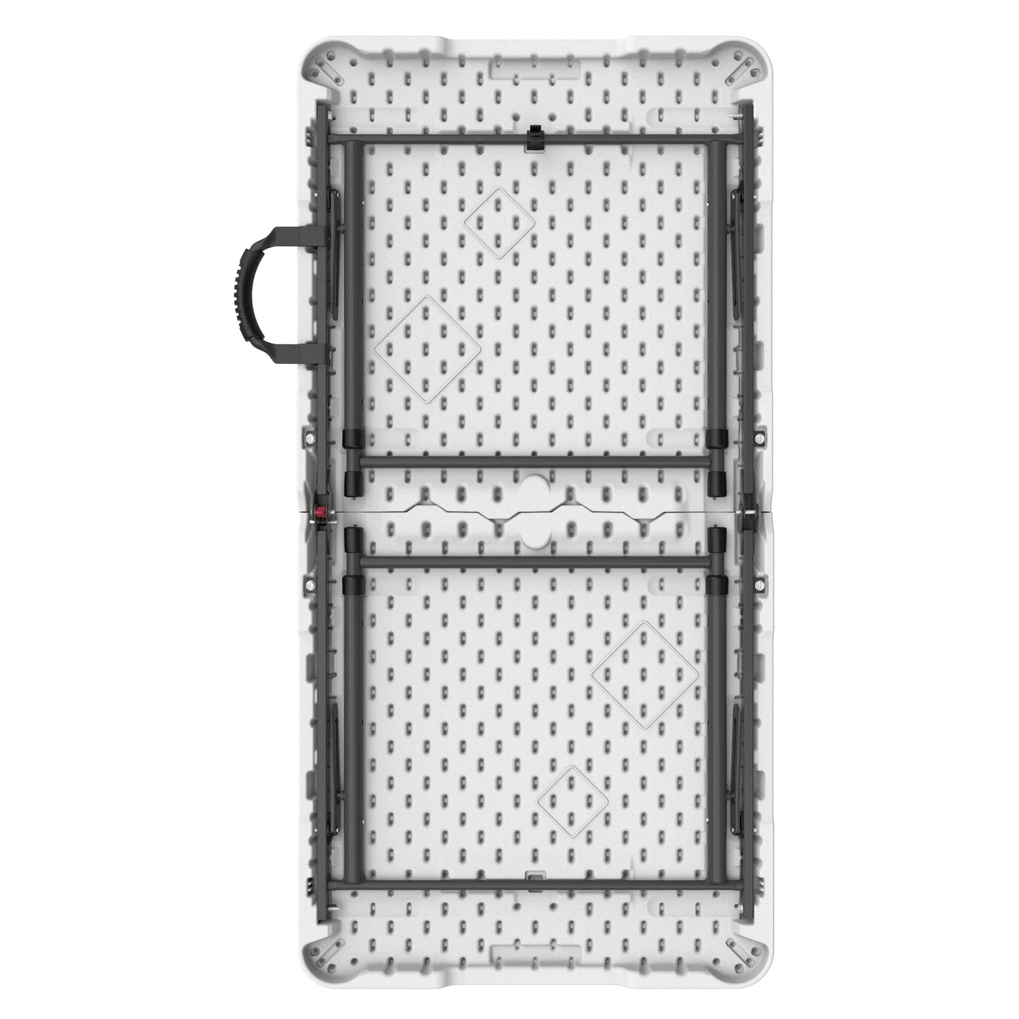 4 Foot Fold-In-Half Adjustable Height Table, Indoor/Outdoor Essential, White (80509)