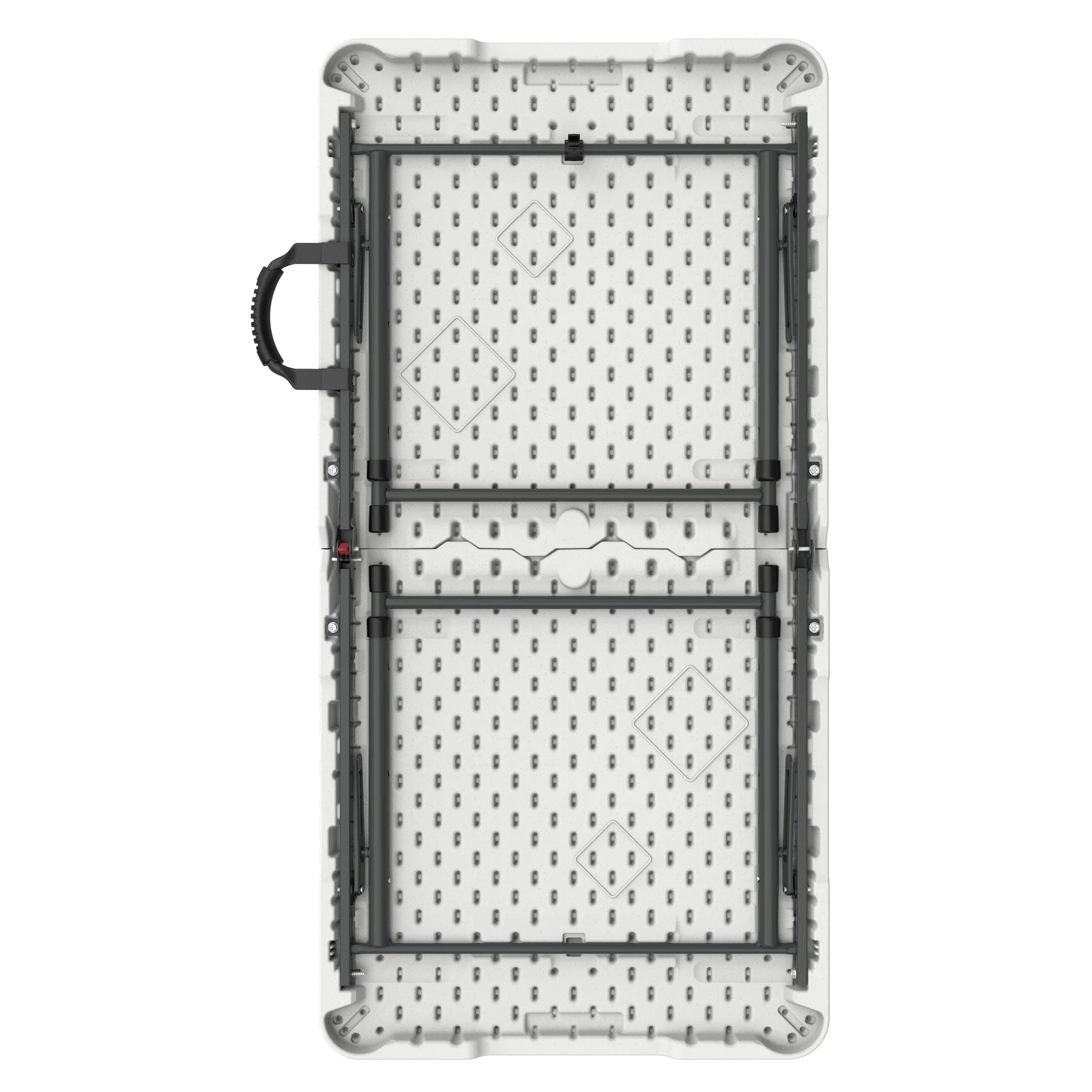 4 Foot Fold-In-Half Adjustable Height Table, Indoor/Outdoor Essential, White (80509)