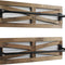 2PCS Rustic Towel Rack for Bathroom Wall Mounted, Wall Mounted Wood Hanging Bathroom Towel Holder and Organizer for Kitchen Storage Organizer Rack, Bathroom Towels, Robes, Clothing (Brown)