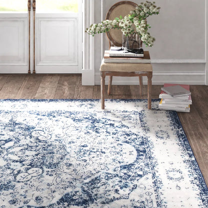 Oriental Blue/White Area Rug