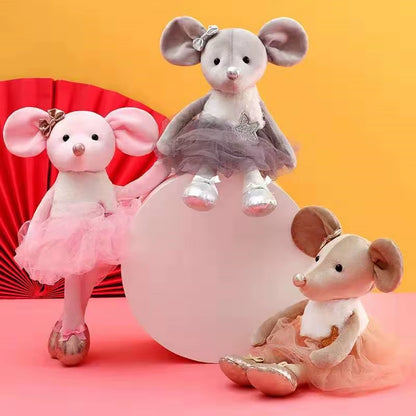 Kawaii Ballet Rabbit Plush Toy Soft Stuffed Animal Cute Long Ear Bunny Plush Doll Toys for Kids Baby Sleeping Plushie Pillow Toy