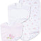 Baby Boys and Girls 100% Cotton 3-Piece Bib and Burp Sets, 2 Bibs and 1 Burp Cloth