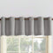 Nathan Casual Textured Semi-Sheer Grommet Kitchen Curtains, 56"X14", Nickel