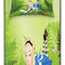 Alice in Wonderland Fitted Sheet & Pillow Sham Set, Cartoon Lady in Forest Butterfly Nature Magic Love Theme Art Retro, Decorative Printed 2 Piece Bedding Decor Set, Twin, Green Pink Blue
