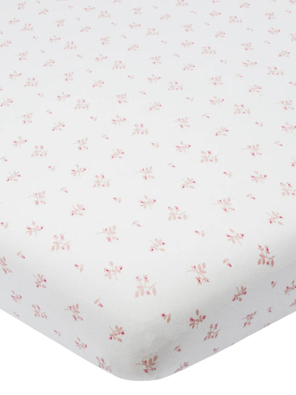 by Gerber Baby & Toddler Girl Ultra Soft Playard Sheet, Ivory Flowers