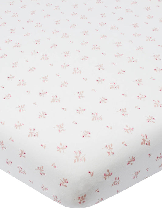 by Gerber Baby & Toddler Girl Ultra Soft Playard Sheet, Ivory Flowers