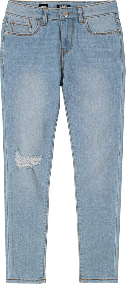 Girls' Full-Length Stretch Denim Pants & Jeggings, Skinny Fit, High Rise Waist
