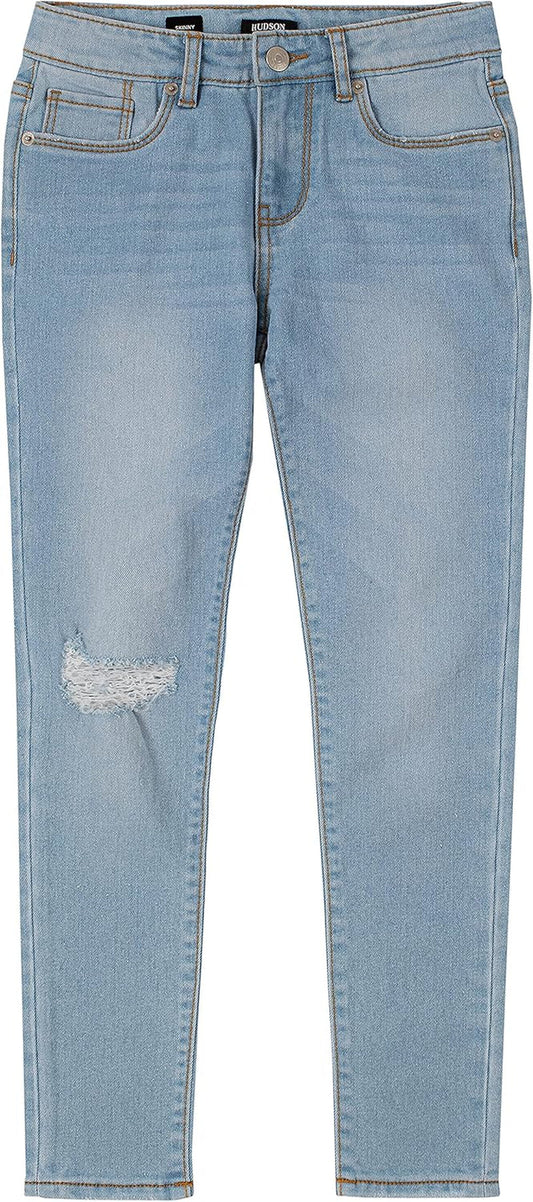 Girls' Full-Length Stretch Denim Pants & Jeggings, Skinny Fit, High Rise Waist