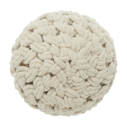 Brown 4" Handmade Decorative Ball Jute Rope Orbs & Vase Filler with Varying Designs (4 Count)