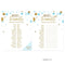 Word Scramble Game Baby Blue Gold Glitter Baby Shower Games, 20-Pack