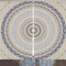 Mandala Curtains, Retro Eastern Backdrop with Swirled Harmonic Cosmic Lotus Yoga Boho Artwork, Living Room Bedroom Window Drapes 2 Panel Set, 108" X 63", Beige Blue