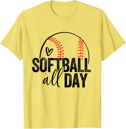 Softball Player Teen Girls Women Men Softball Lover T-Shirt