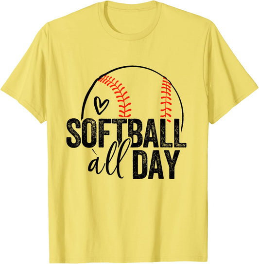 Softball Player Teen Girls Women Men Softball Lover T-Shirt