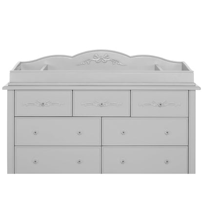 Evolur Aurora Change Tray I Lasting Quality I Intricate Ribbon Bow Scrollwork, Silver Mist