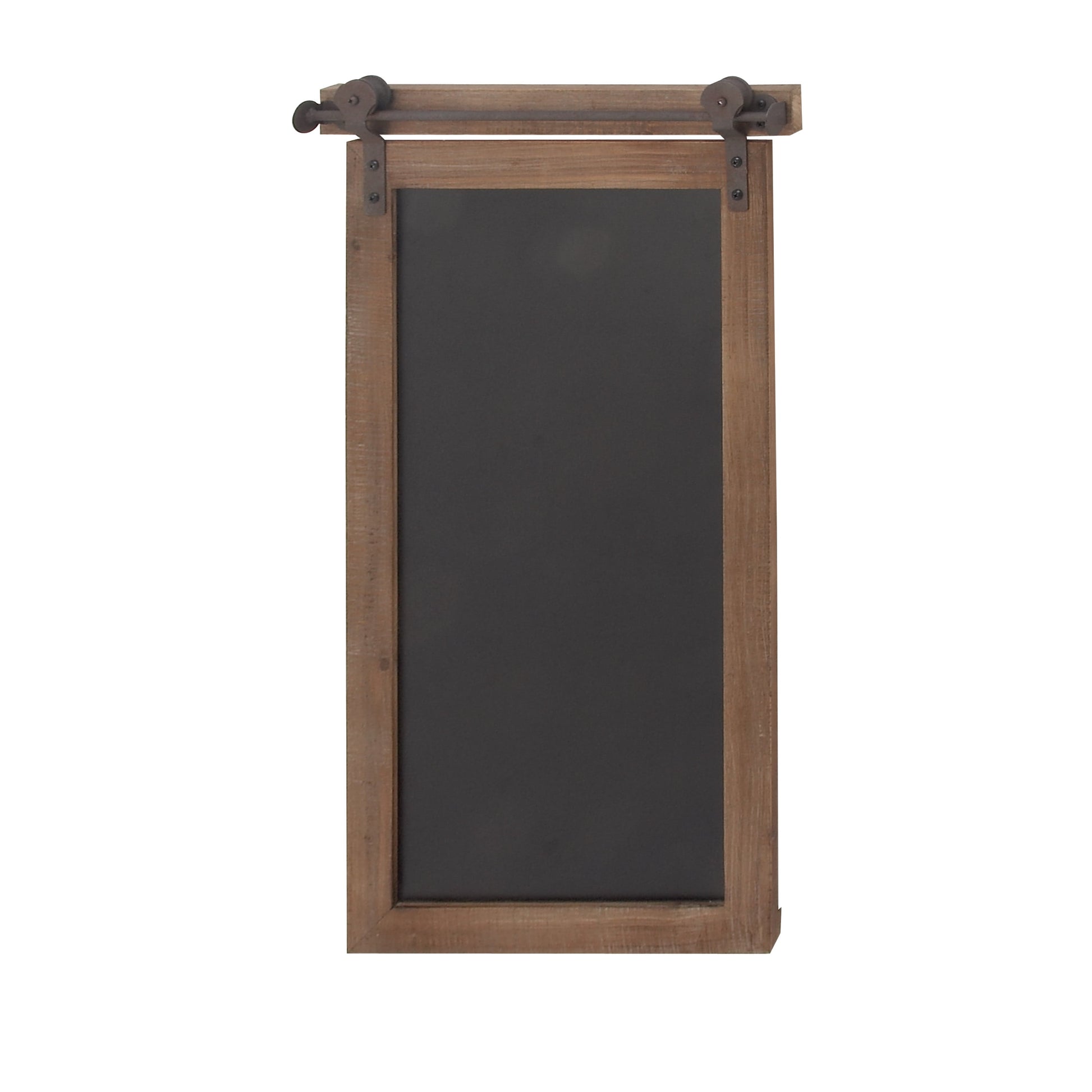 Brown Wood Sign Wall Decor with Chalkboard