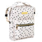 Mini Backpack Tote for Women, Teens and Girls for Work, School, Recreation, Commuting & Traveling in White Polka Dot