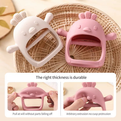 Baby Teether Chick Gloves Teether Silicone Anti-Eating Hand ​Molar Stick Massage Gums Baby Anti-Biting Teether Baby Accessories
