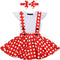 Polka Dots Tutu Costume for Baby Girl Princess 1St Birthday Party,Dress up W/Overall Suspender Skirt,Headband