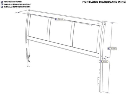 Portland Headboard King Walnut