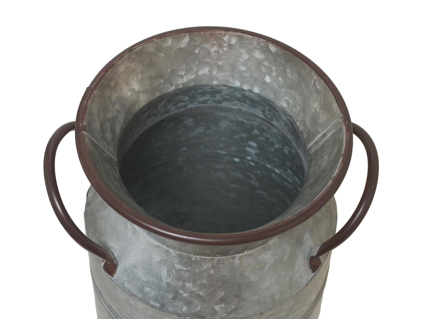 Elegant Expressions Decorative 15" Metal Gray Solid Print Milk Can Vase with Chalkboard, for Living Rooms, Entry, and Other Locations Décor, 1 Each