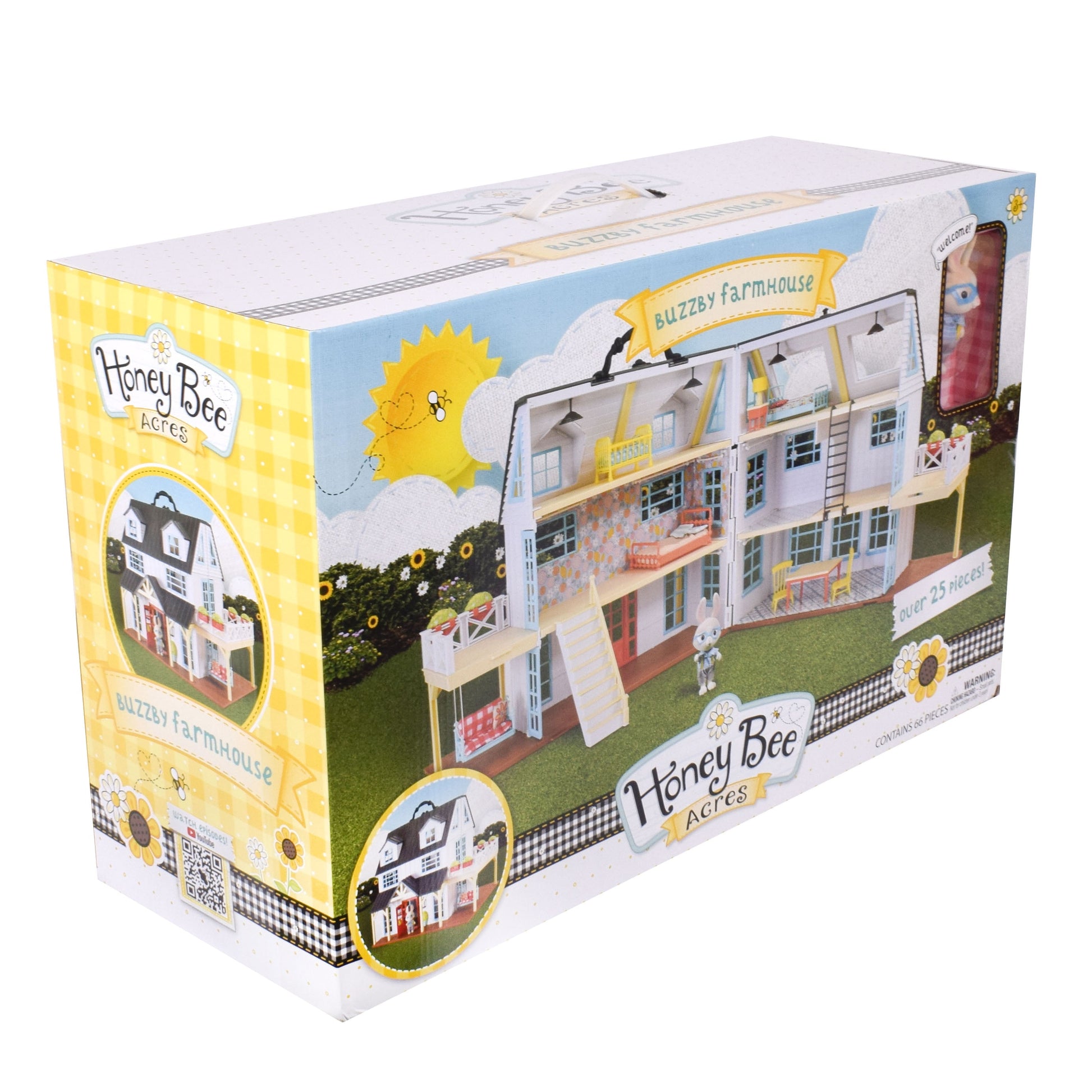 Buzzby Farmhouse Doll Playset & Mini Figure, 25 Pieces, Children Ages 3+