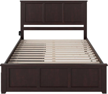 AFI Madison Queen Storage Platform Bed in Espresso