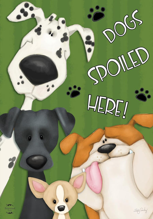 Spoiled Dogs Fall Garden Flag
