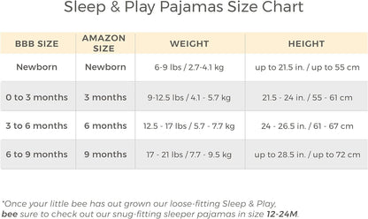 Boys' Sleep & Play Pjs, 100% Organic Cotton One-Piece Zip Front Jumpsuit, Baby Boys Footie Pajamas & Pjs