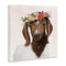 The Stupell Home Decor Collection Springtime Flower Crown Long Ear Baby Goat Oversized Stretched Canvas Wall Art, 24 X 1.5 X 24