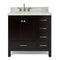 A037S-L-Vo Cambridge 37" Free Standing Single Basin Vanity Set - Brown