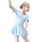 Girls Ballet Leotards Short Sleeve Back Bowknot Dance Leotards for Gymnastics