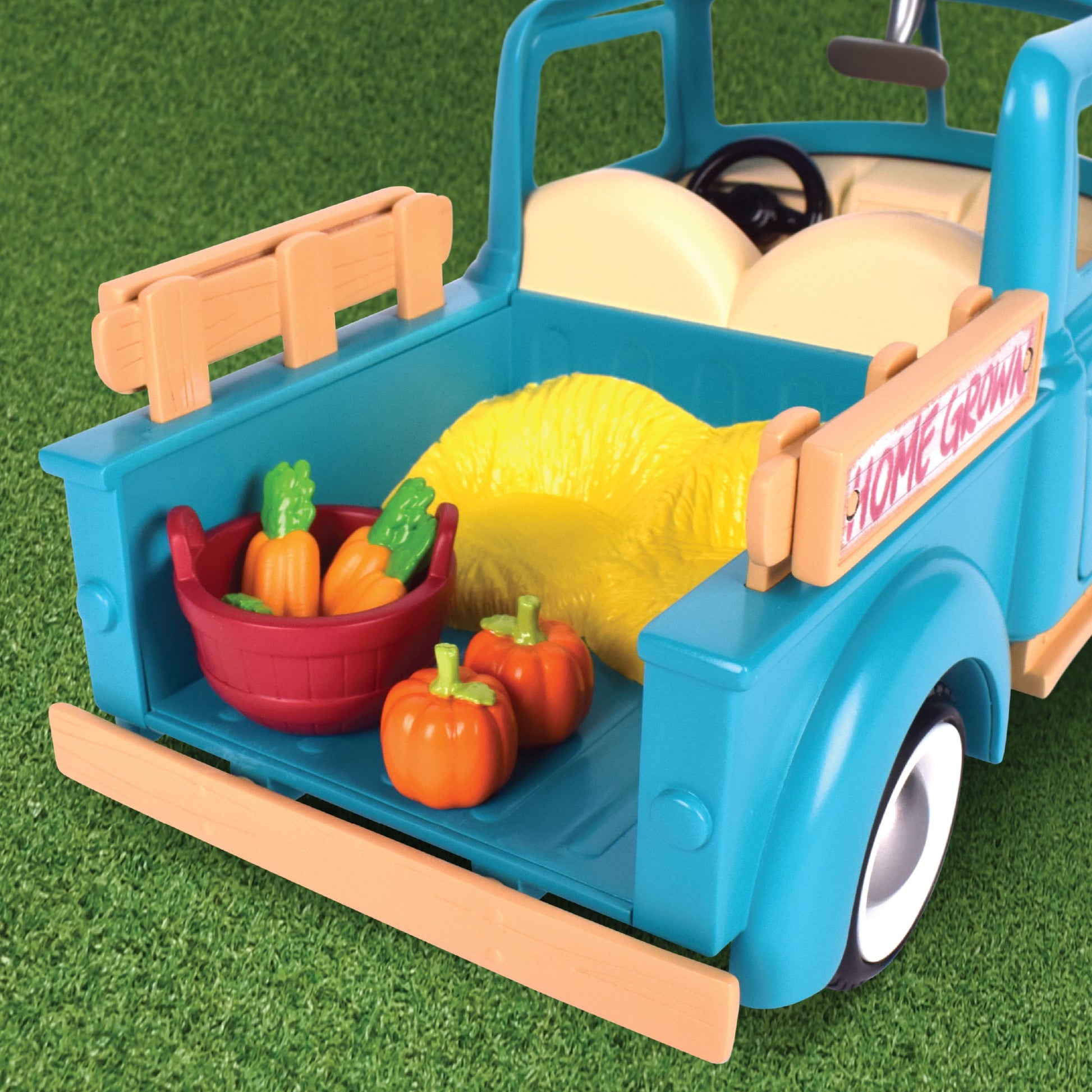 Buzzby Blue Farm Truck with Mini Doll Figure, 10 Pieces, Children Ages 3+