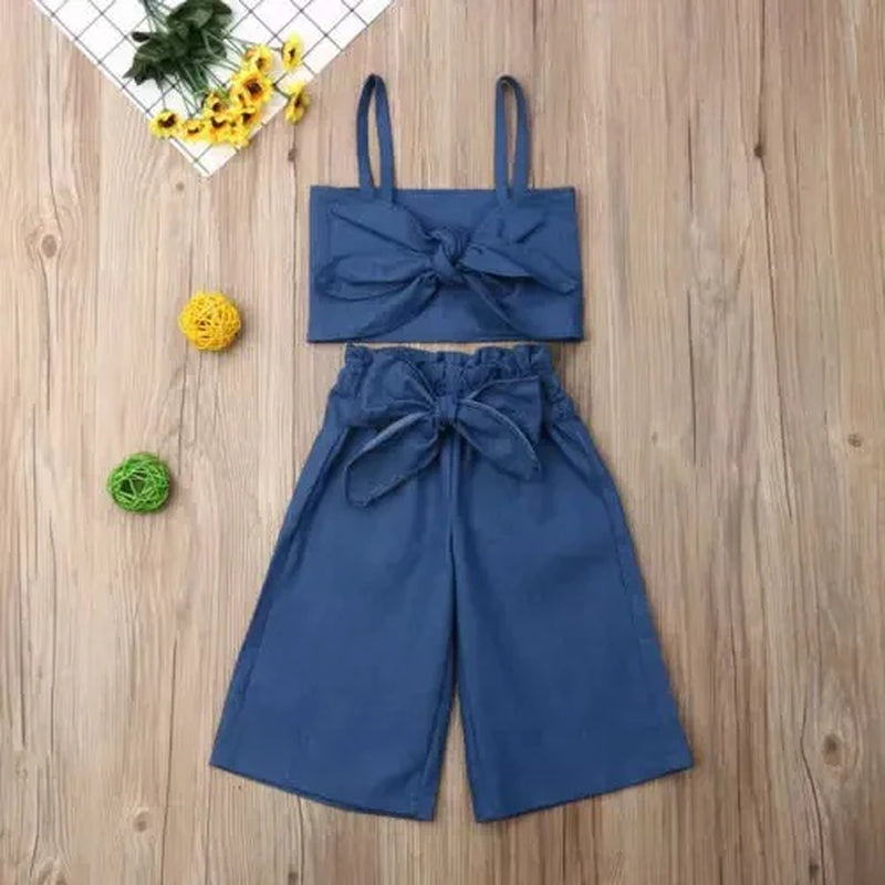 Infant and Little One Denim Overalls Set
